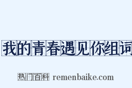 我的青春遇见你组词是什么意思的图片